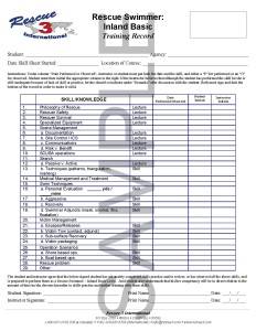 Rescue Swimmer Skill Sheet v09.12 Sample
