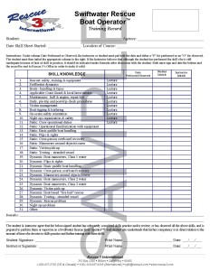 Swiftwater Boat Skill Sheet v09.12 SAMPLE